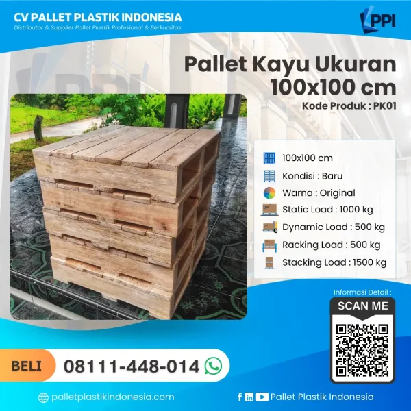 Pallet Kayu Ukuran 100x100 - PK01