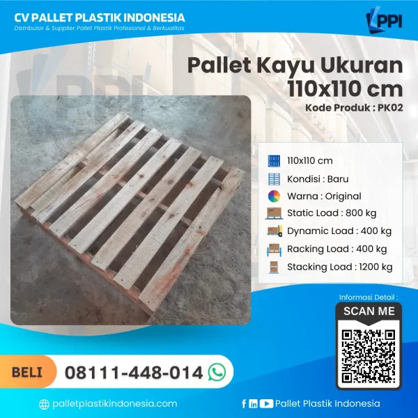 Pallet Kayu PK02 110x110 cm