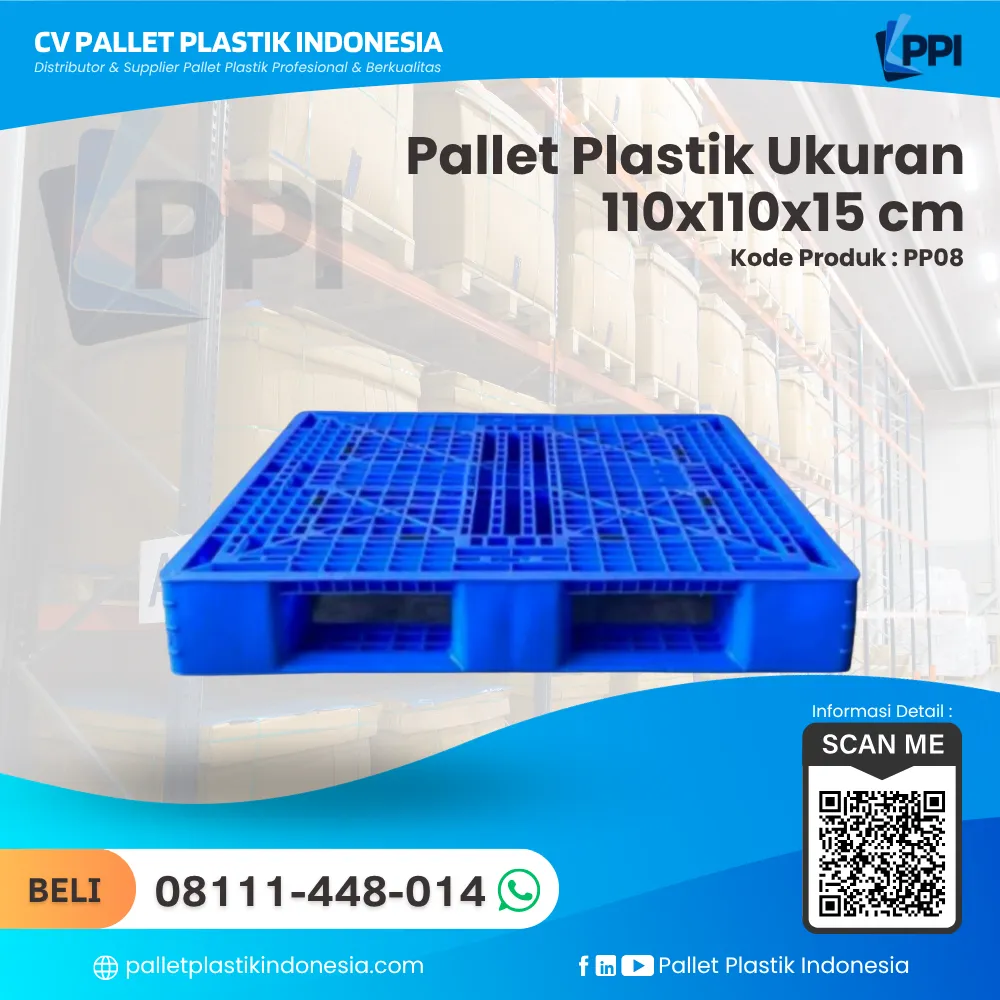 Pallet Plastik Bekas/Baru Ukuran 110x110x15 - PP08 - Gambar 4