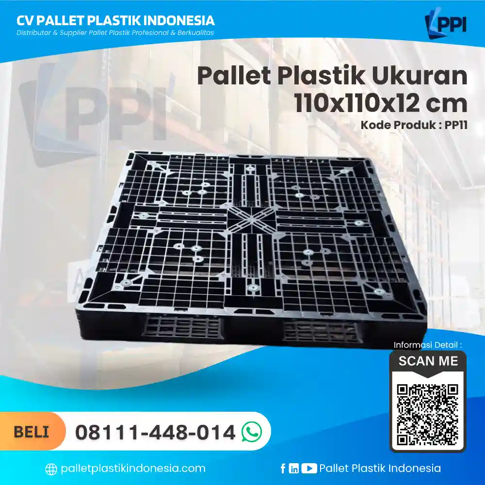 Pallet Plastik Bekas/Baru Ukuran 110x110x12 - PP11 - Gambar 2