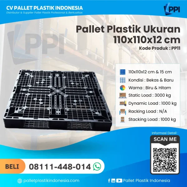Pallet Plastik Bekas/Baru Ukuran 110x110x12 - PP11