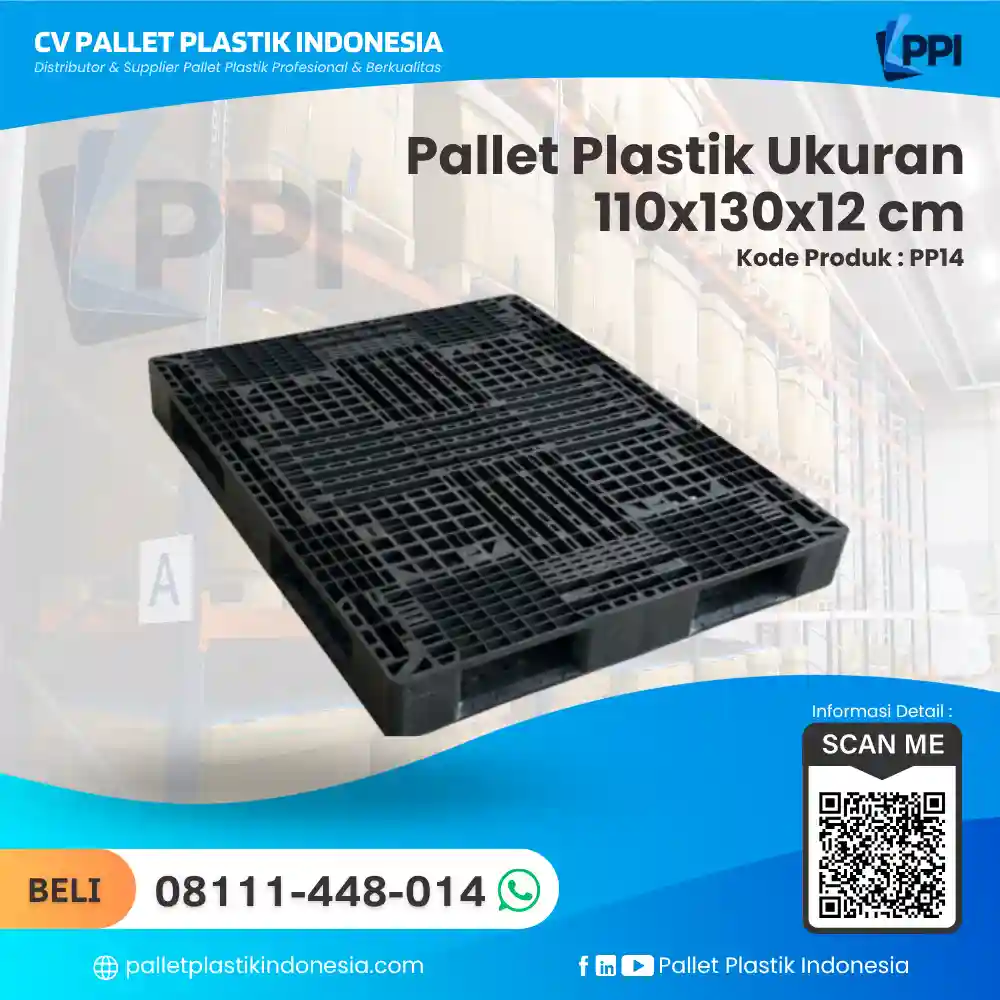 Pallet Plastik Bekas/Baru Ukuran 110x130x12 - PP14 - Gambar 2