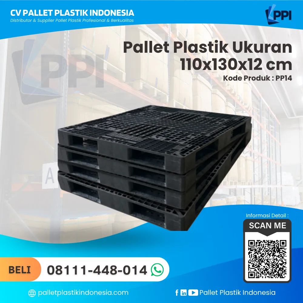 Pallet Plastik Bekas/Baru Ukuran 110x130x12 - PP14 - Gambar 3