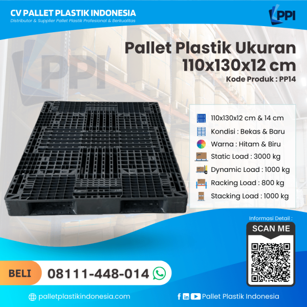 Pallet Plastik Bekas/Baru Ukuran 110x130x12 - PP14