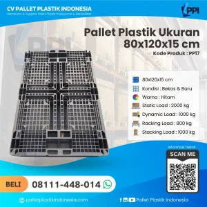 Pallet Plastik PP17 80x120x15 cm