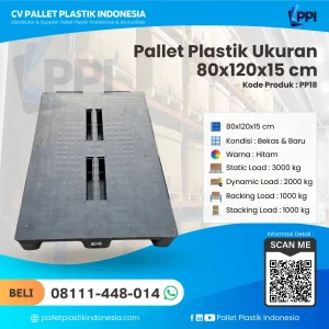 Pallet Plastik PP18 80x120x15 cm