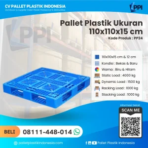 Pallet Plastik Bekas & Baru Ukuran 100x110x15 cm - PP24 - Gambar 4