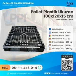 Pallet Plastik PP28 100x120x15 cm