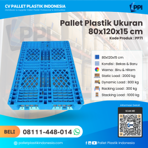 Pallet Plastik Baru & Bekas 80x120x15 [PP71]