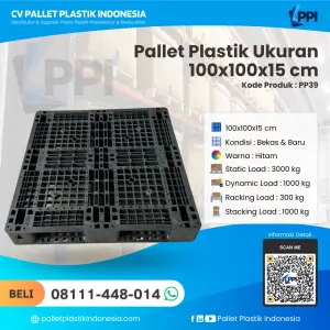 Pallet Plastik Bekas & Baru Ukuran 100x100x15 - PP39