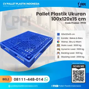 Pallet Plastik Bekas & Baru 100x120x15 [PP29]