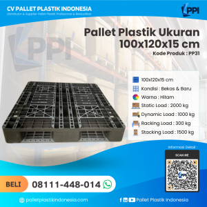 Pallet Plastik Bekas & Baru 100x120x15 [PP31]
