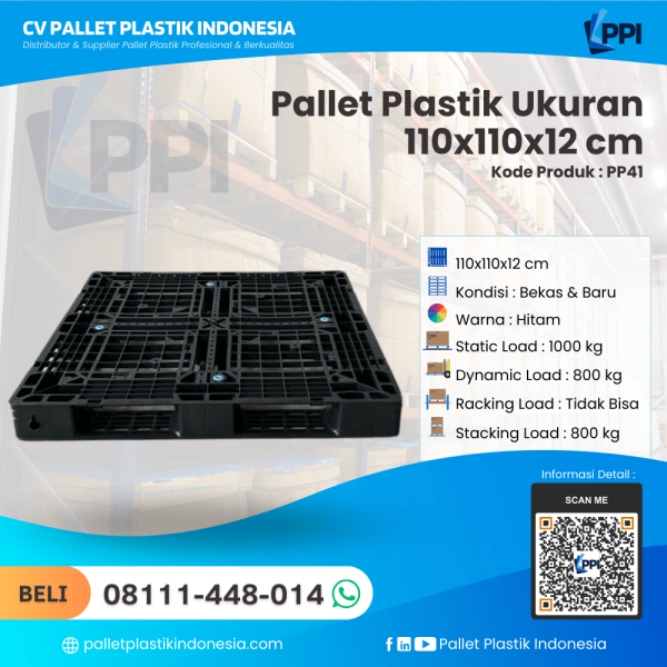 Pallet Plastik Bekas & Baru 110x110x12 [PP41] (1)