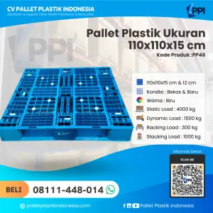 Pallet Plastik Bekas & Baru Ukuran 110x110x15 - PP46