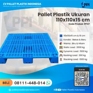 Pallet Plastik Bekas & Baru Ukuran 110x110x15 - PP47