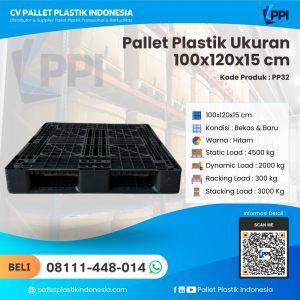 Pallet Plastik Bekas & Baru 100x120x15 [PP32]