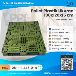 Pallet Plastik Bekas & Baru 110x120x15 [PP33]