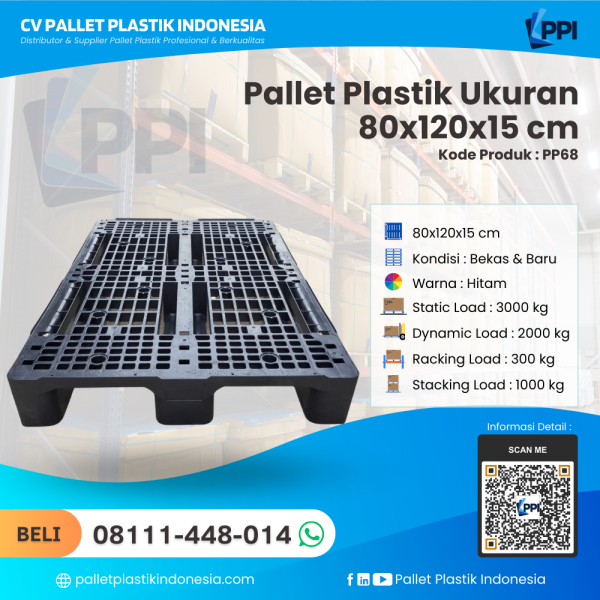 Pallet Plastik Bekas & Baru 80x120x15 [PP68]