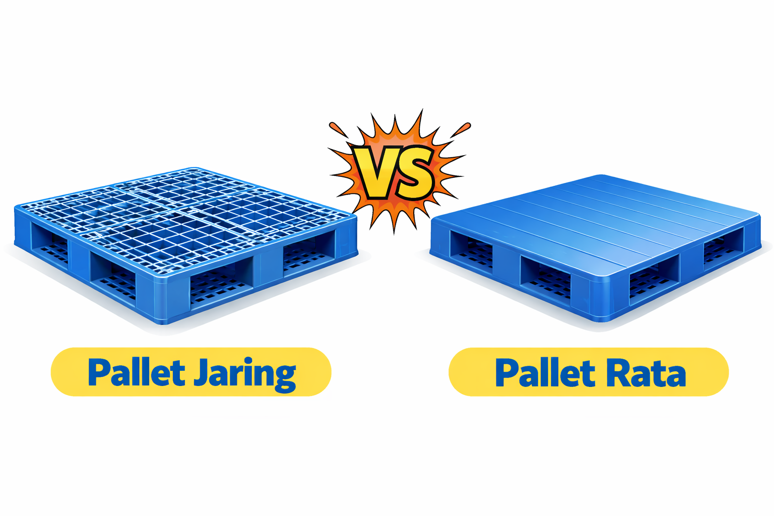 pallet rata atau jaring