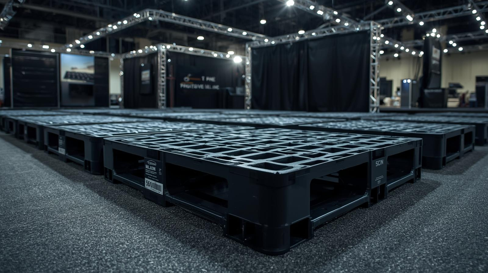 pallet plastik untuk panggung dan alas booth