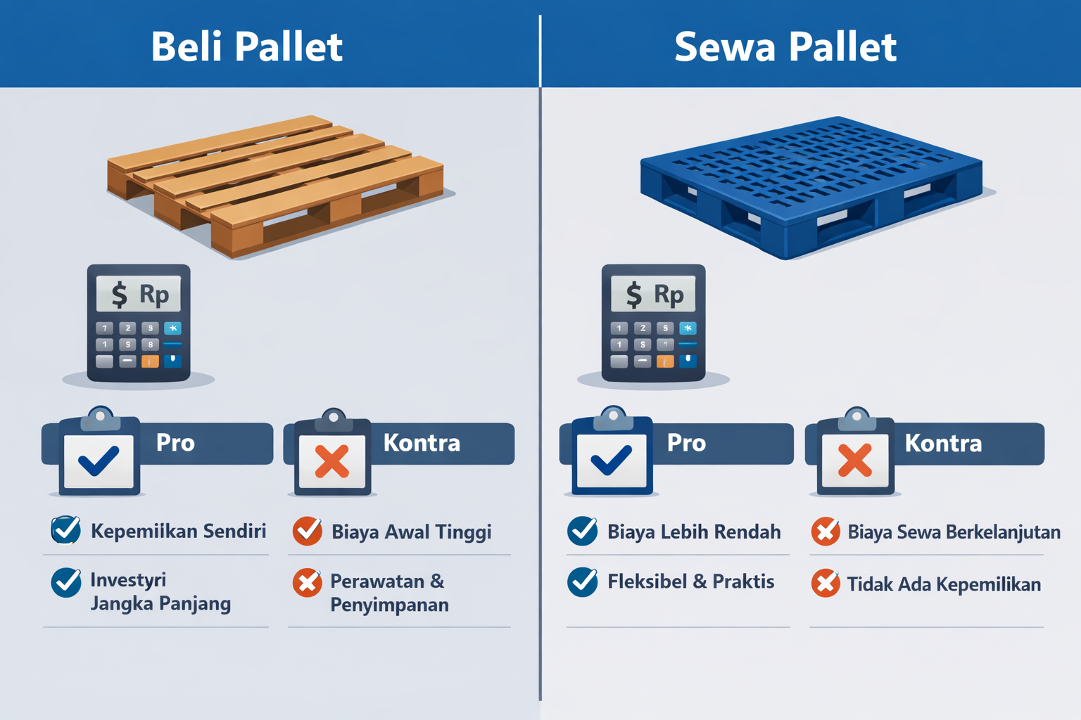 lebih baik beli atau sewa pallet