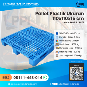 Pallet Plastik Bekas & Baru 110x110x15 [PP72]