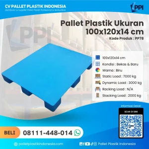Pallet Plastik Bekas/Baru Ukuran 120x100x14 - PP78