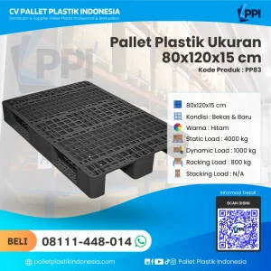 Pallet Plastik Bekas/Baru Ukuran 80x120x15 - PP83