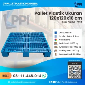 Pallet Plastik Bekas & Baru 120x120x16 [PP64]